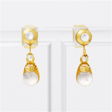 b609 clear×gold イヤリング/ピアス JewelryKyoto onlinestore ゴールド ｜ ゴールド ｜痛くないイヤリング