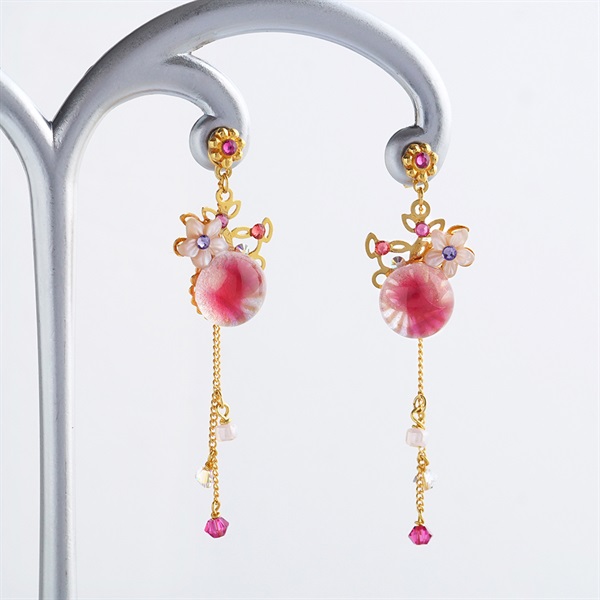 ぴあり すずな(ゴールドレッド) すずな（ゴールドレッド ｜ ぴあり onlinestore JewelryKyoto イヤリング・ノンホールピアス