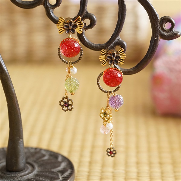 JewelryKyoto onlinestore レッド系 ｜ レッド系 ｜痛くないイヤリング