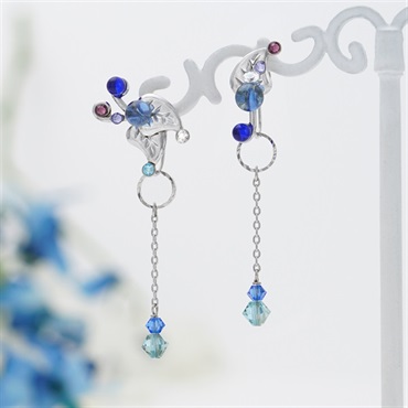 みっちゃん◆一点物✧ドゥルージーレースアゲートピアス✧マルチカラースピネル Here comes Spring Color!! | CLUÉL