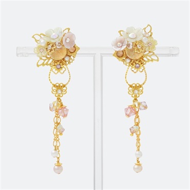 ぴあり フィオーレ・ラフィネ JewelryKyoto onlinestore ピンク系 ｜ ピンク系 ｜痛くないイヤリング