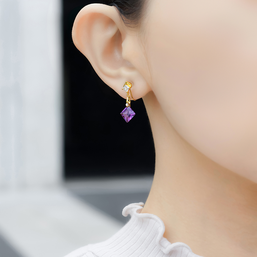JewelryKyoto onlinestore ぴあり ｜ carre（アメジスト） ｜ 痛くない 