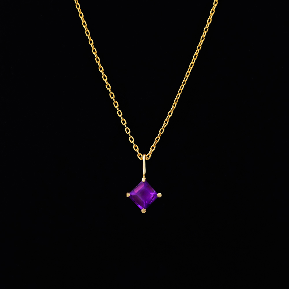 JewelryKyoto onlinestore ネックレス ｜ アメジストスクエア（K18 
