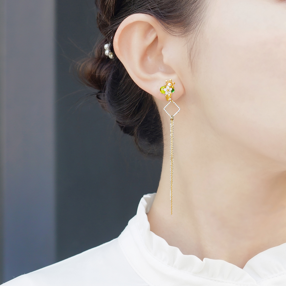 イヤリング　片方だけ JewelryKyoto onlinestore カスタマイズチェーン ｜ カスカータ
