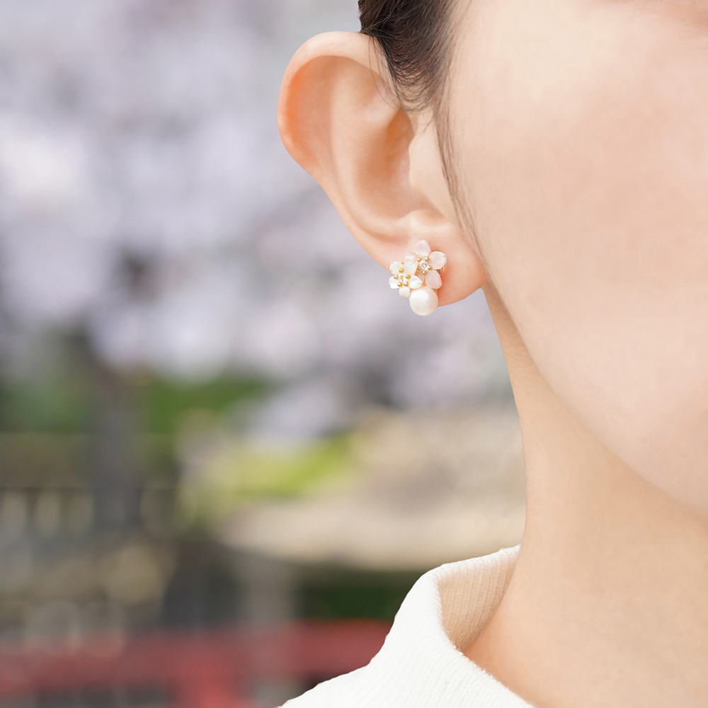 JewelryKyoto onlinestore ピアス ｜ お花見（淡水）［ピアス