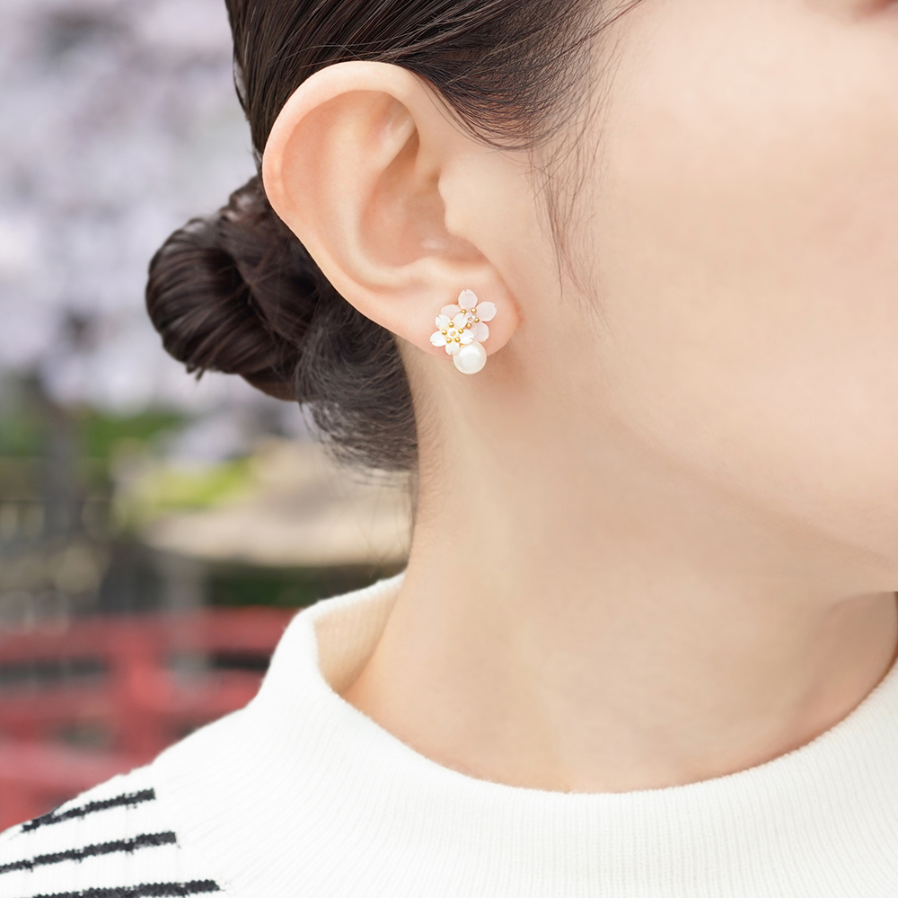 JewelryKyoto onlinestore ピアス ｜ お花見（淡水）［ピアス