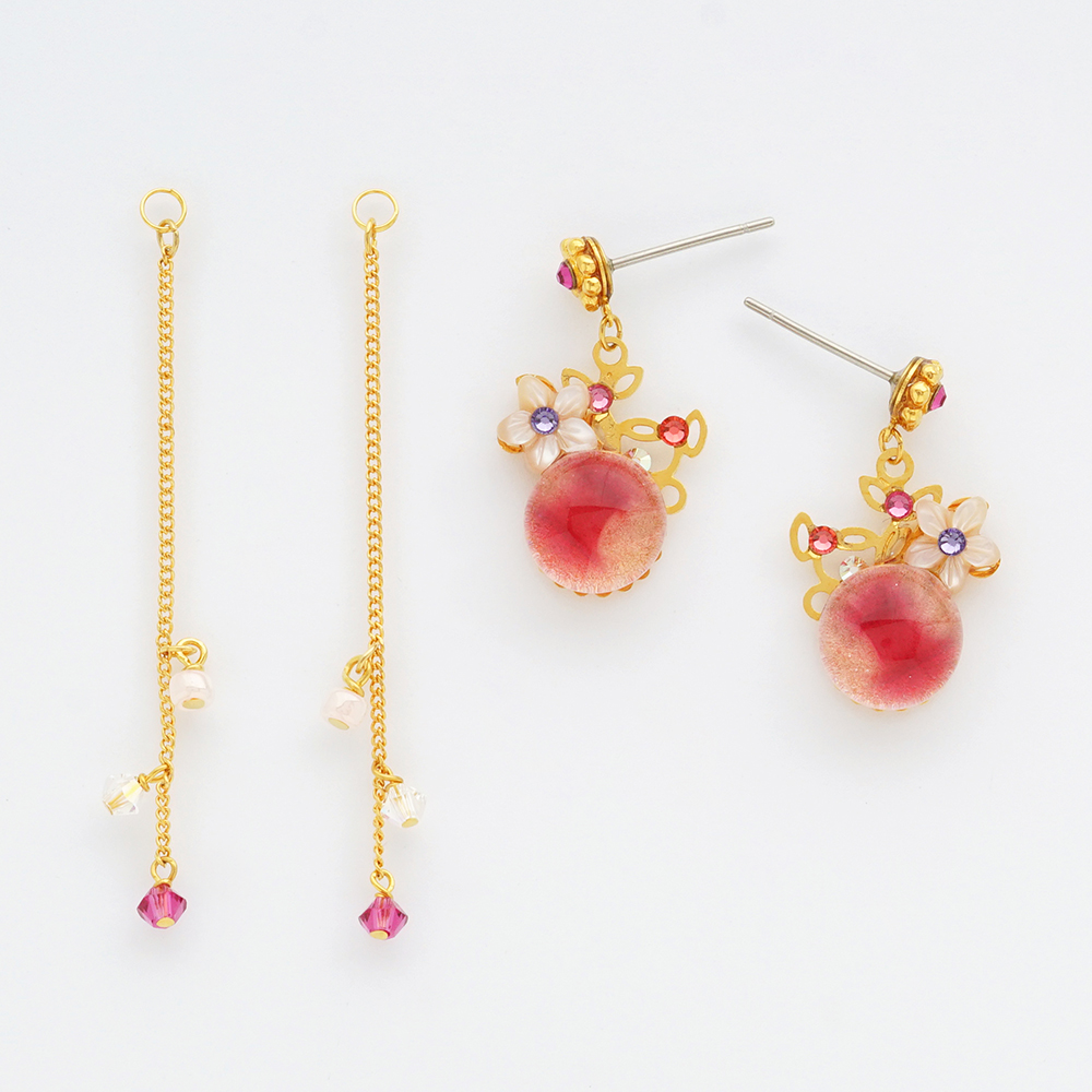 ぴあり すずな(ゴールドレッド) JewelryKyoto onlinestore ピアス ｜ すずな（ゴールドレッド