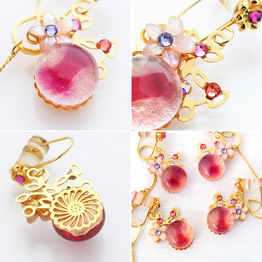 ぴあり すずな(ゴールドレッド) JewelryKyoto onlinestore ぴあり ｜ すずな（ゴールドレッド