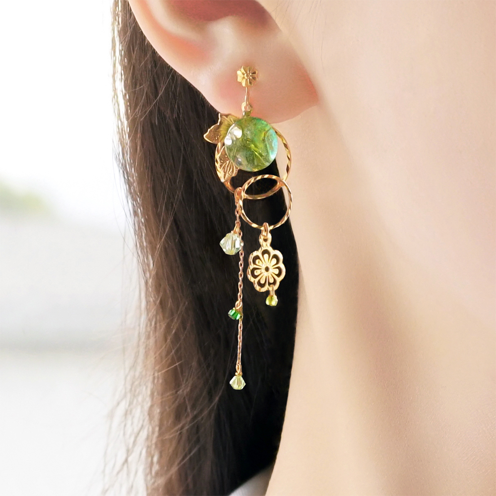 JewelryKyoto onlinestore ピアス ｜ 青もみじ［ピアス］ ｜ 痛くない