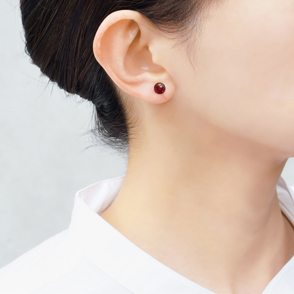 【ほぼ未使用】始まりの時 2トーンピアス 睦月 JewelryKyoto onlinestore ぴあり ｜ 1月：睦月（part2