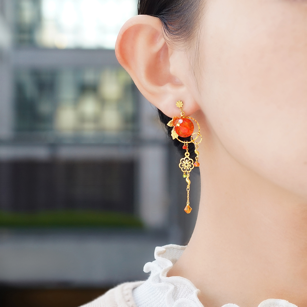 JewelryKyoto onlinestore ピアス ｜ 夕もみじ［ピアス］ ｜ 痛くない