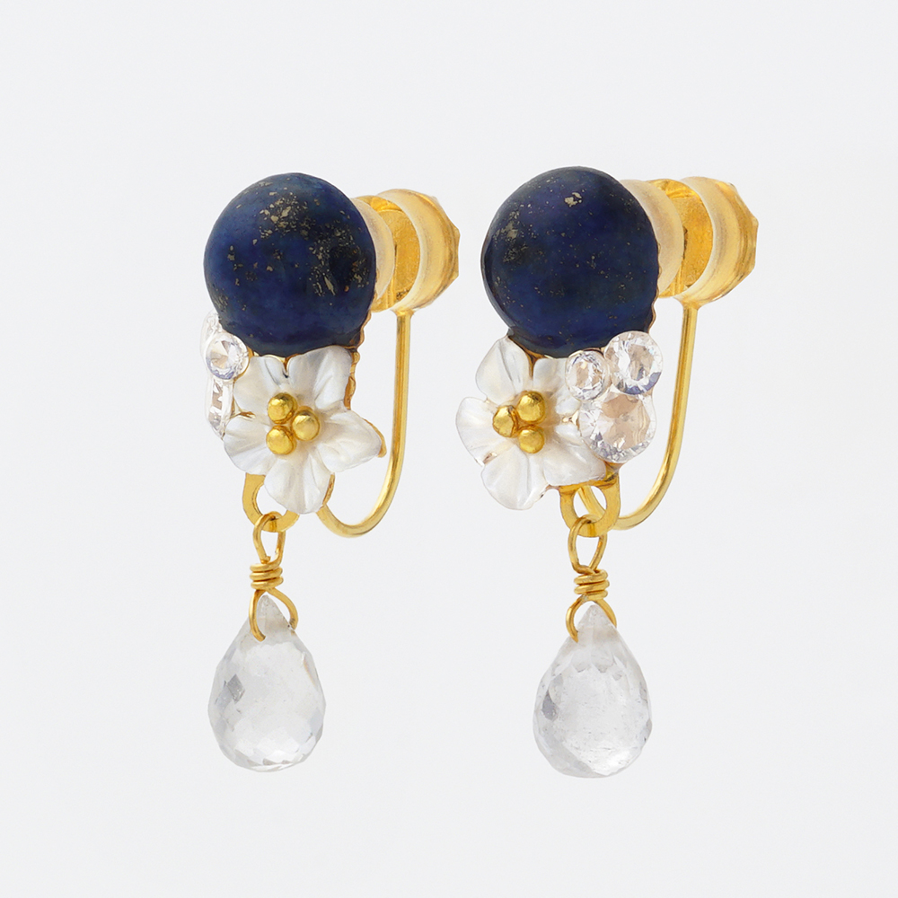 JewelryKyoto onlinestore ぴあり ｜ 夜顔（ラピスラズリ・ホワイト