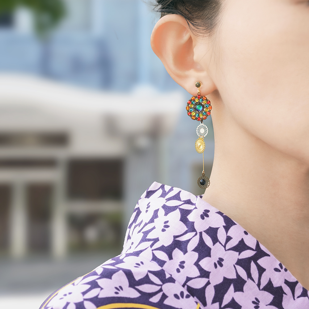 JewelryKyoto onlinestore ぴあり ｜ 虹色花火 ｜ 痛くないイヤリング