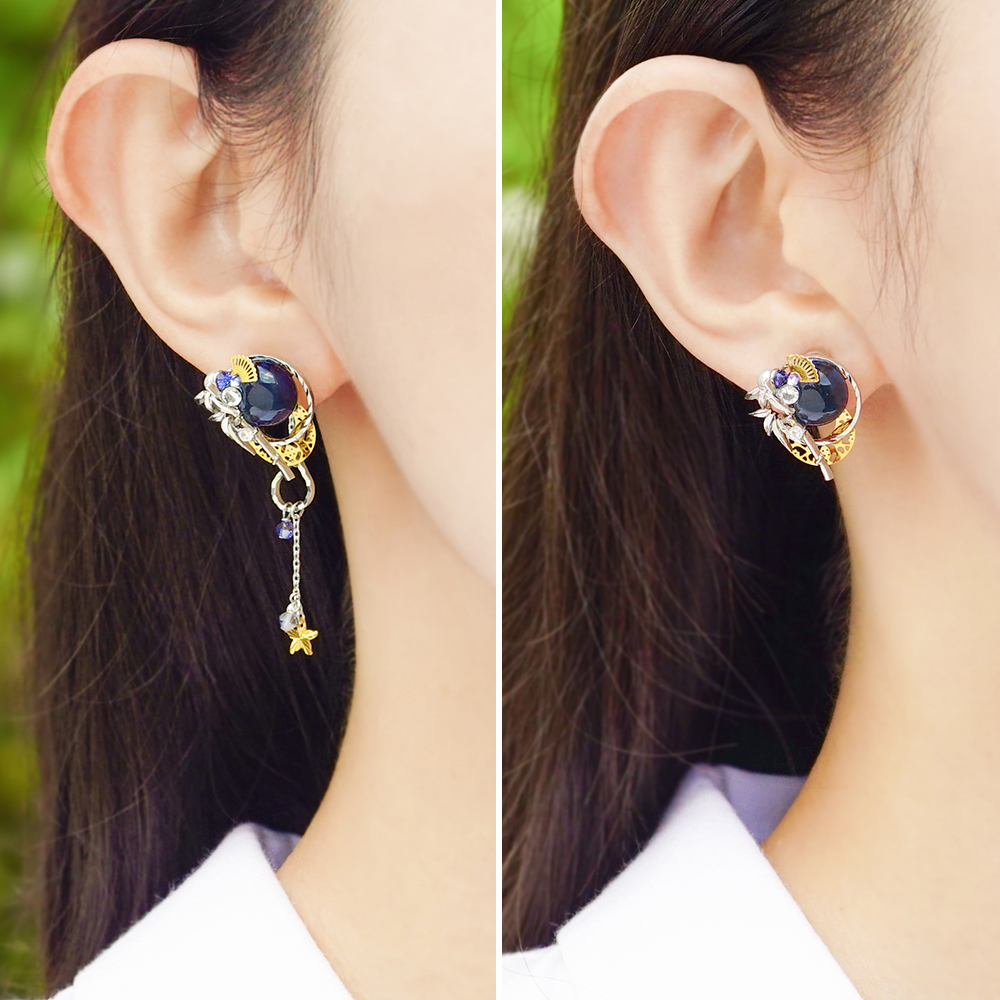 JewelryKyoto onlinestore ピアス ｜ 赫夜と宵月［ピアス
