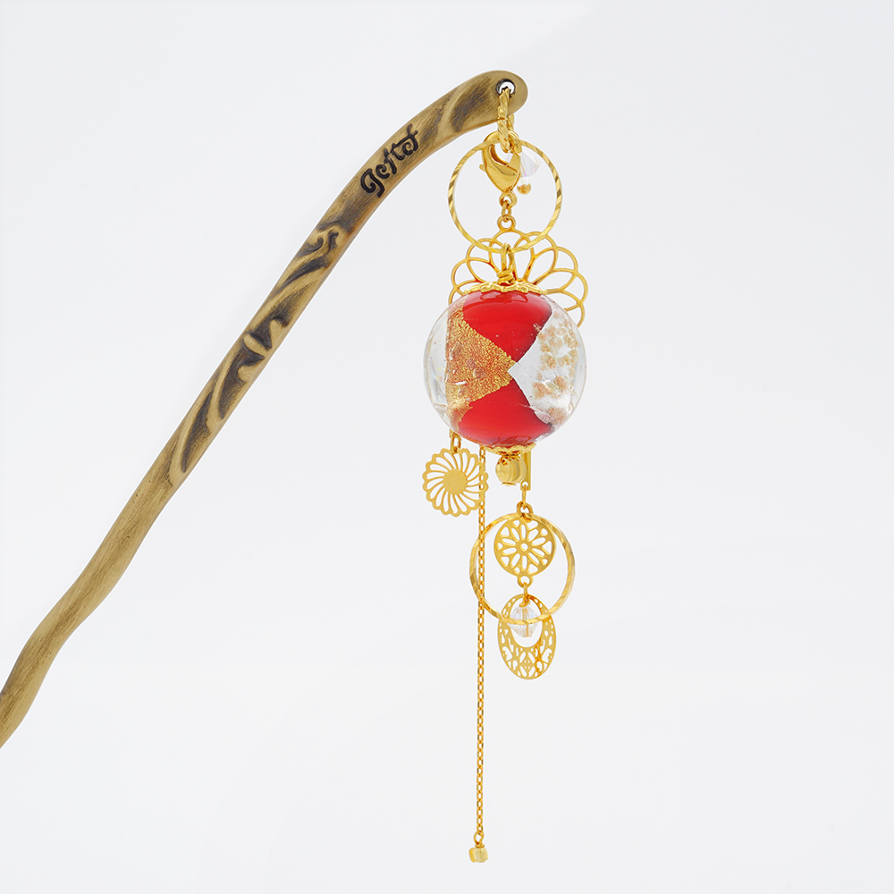 オリーブさま売約済み　二股かんざし〈Bouquet・紅型・盛り〉 楽天市場】倭物やカヤ公式店 [チューリップ咲きかんざし] 和柄