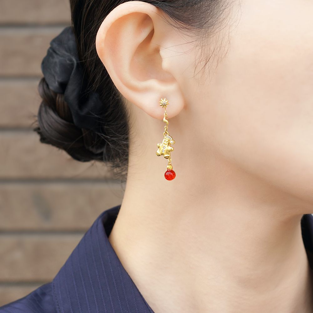 ぴあり すずな(ゴールドレッド) ぴあり すずな(ゴールドレッド) JewelryKyoto onlinestore かんざし