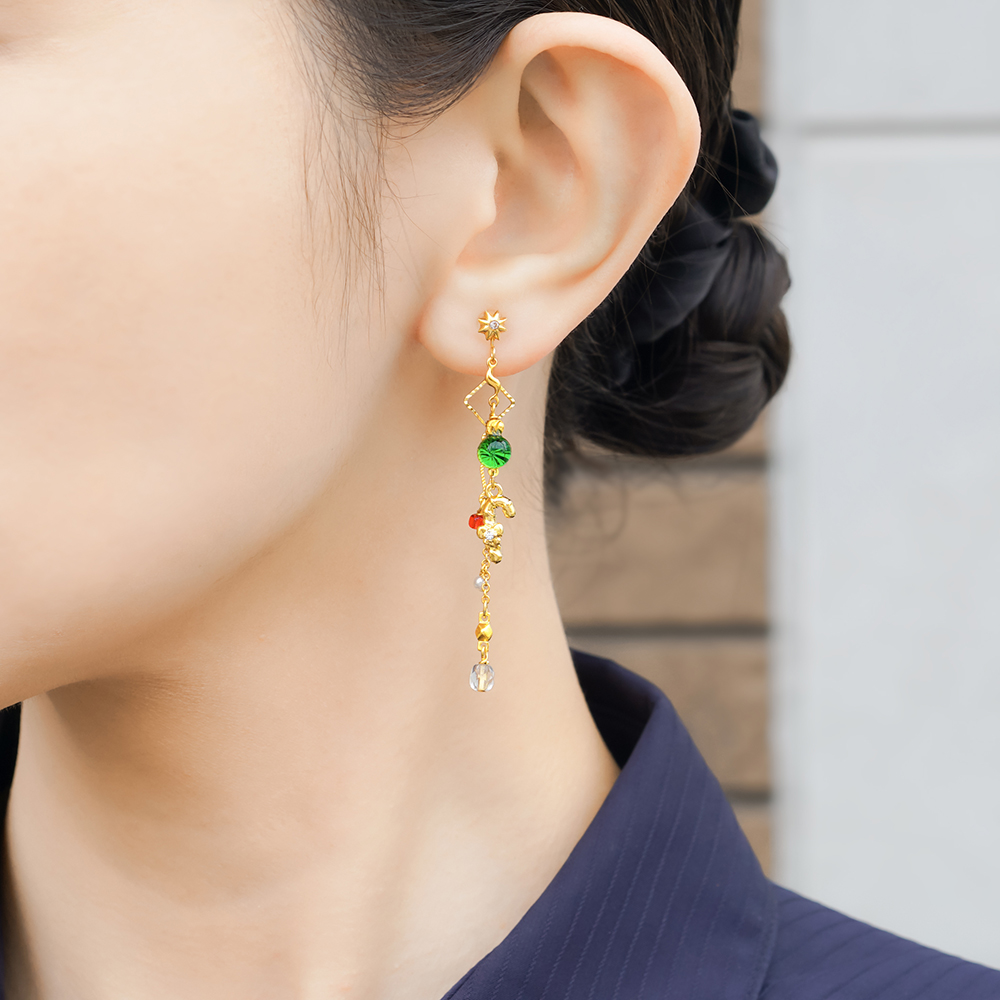 ぴあり すずな(ゴールドレッド) ぴあり すずな(ゴールドレッド) JewelryKyoto onlinestore かんざし