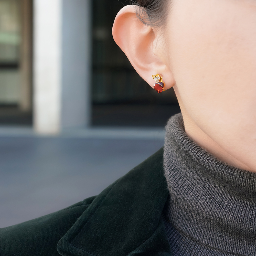 JewelryKyoto onlinestore ピアス ｜ Berry Jam（ガーネット）［ピアス